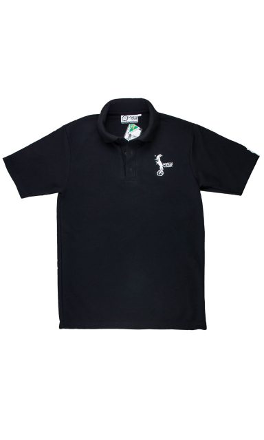 Lonely Goat Mens' Classic-Polo-Poly Cotton-Blackhoof