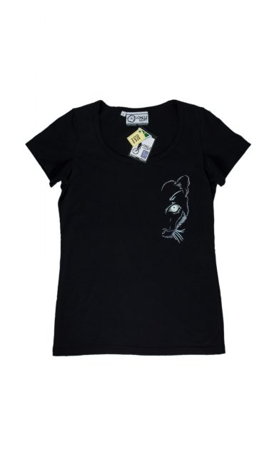 Lonely Goat Womens' Panther-Signature Fit Tee-Cotton Light-Blackhoof